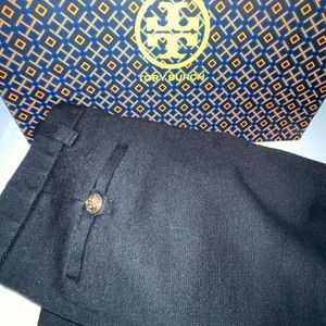 Tory Burch Wool Cropped Black Pants